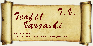 Teofil Varjaški vizit kartica